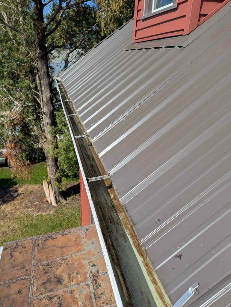 Clean residential gutters after professional gutter cleaning